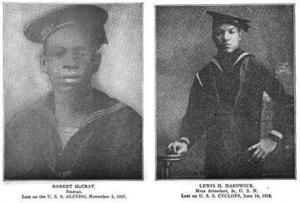 Robert McCray and Louis Hardwick US Navy Lost at Sea 1917-18